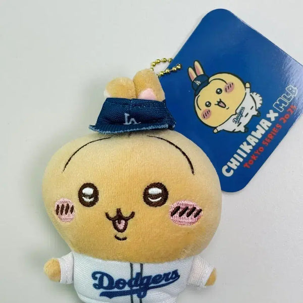 [BUNJANG] Monsieur Usagi MLB LA Dodgers Baseball Plush Keychain / 먼작귀 우사기 MLB LA다저스 야구 인형 키링 새상품