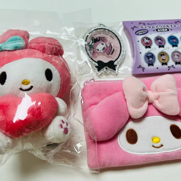 [BUNJANG] Sanrio My Melody Doll Keyring & Acrylic Keyring & Pouch Set Bundle / 일괄) 산리오 마이멜로디 마멜 인형 키링 & 아크릴 키링 & 파우치 세트