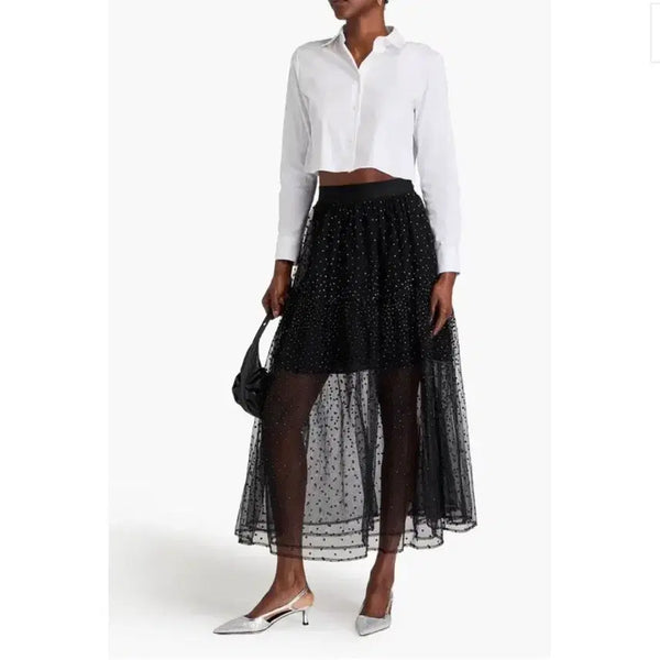 [BUNJANG] Maje Glitter Spot Long Tulle Skirt / 마쥬 Maje 글리터 스폿 롱 튤 스커트 38