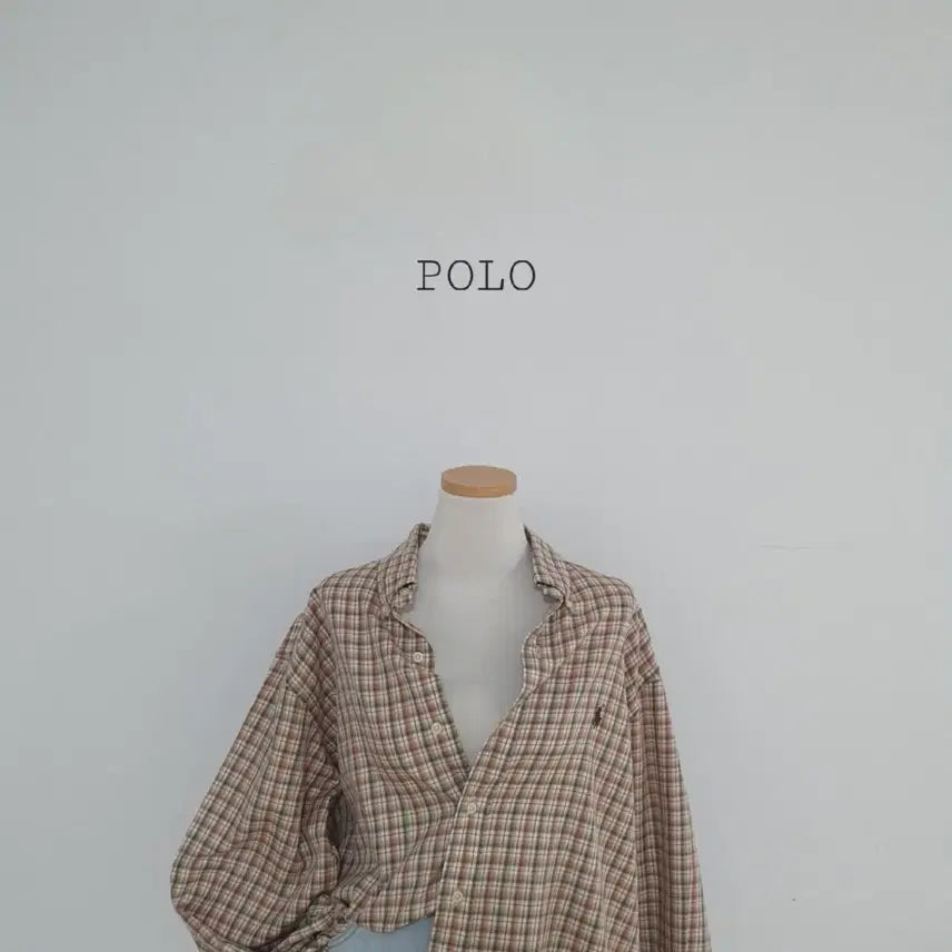 [BUNJANG] Polo Ralph Lauren Beige Check Button-Up Shirt / No.26063002 폴로 랄프로렌 배이지 체크 남방 셔츠
