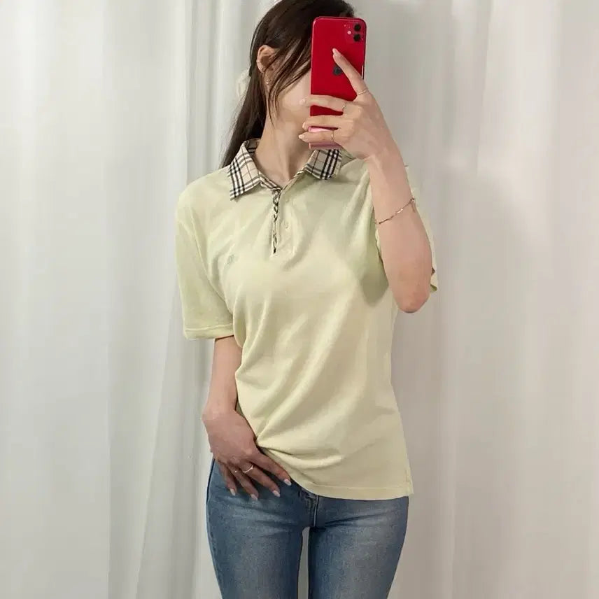 [BUNJANG] Burberry Caranova Check Polo Shirt / 버버리 카라노바체크 PK