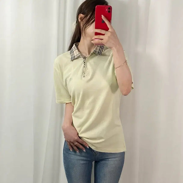 [BUNJANG] Burberry Caranova Check Polo Shirt / 버버리 카라노바체크 PK