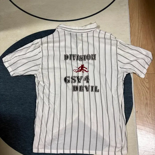 [BUNJANG] Gangster Ville Stripe Short Sleeve Shirt / 갱스터빌 스트라이프 반팔셔츠