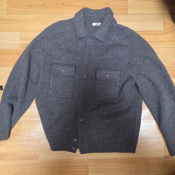 [BUNJANG] Uniqlo U Lambswool Knit Jacket Brown L / 유니클로U 램스울 니트재킷 브라운 L