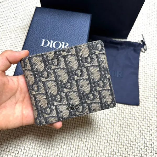 [BUNJANG] Dior Oblique Jacquard Bifold Wallet / [OS/당일배송] 디올 오블리크 자카드 반지갑