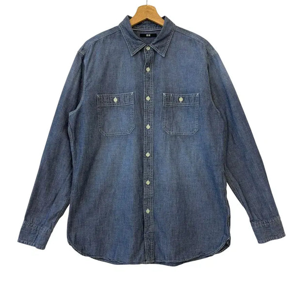 [BUNJANG] Uniqlo Denim Shirt L / 유니클로 데님 셔츠 L 정품