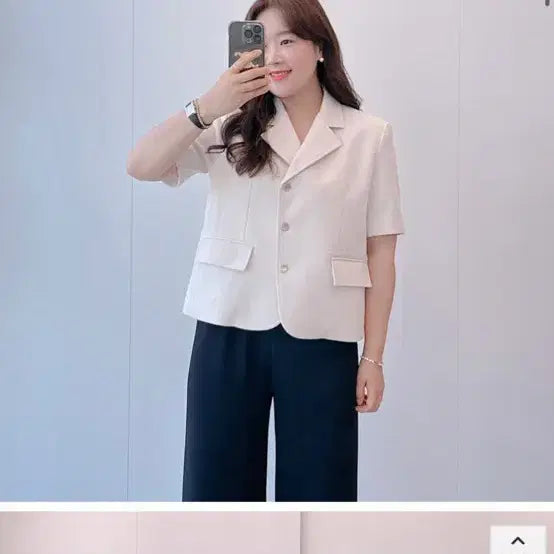 [BUNJANG] Zuwa Short-Sleeve Jacket Beige / 주와(Zuwa) 반팔자켓