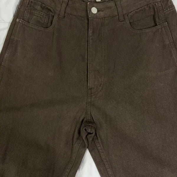[BUNJANG] Matisse The Curator Wide Dyeing Denim Pants Deep Brown / 마티스더큐레이터 와이드 다잉데님팬츠 딥브라운 1