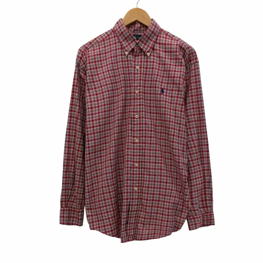 [BUNJANG] Polo Ralph Lauren Madras Check Shirt Vintage Red (M/Domestic 105-110) / 00s 폴로 블레이크 마드라스 체크셔츠 빈티지레드 (M/국내105~110