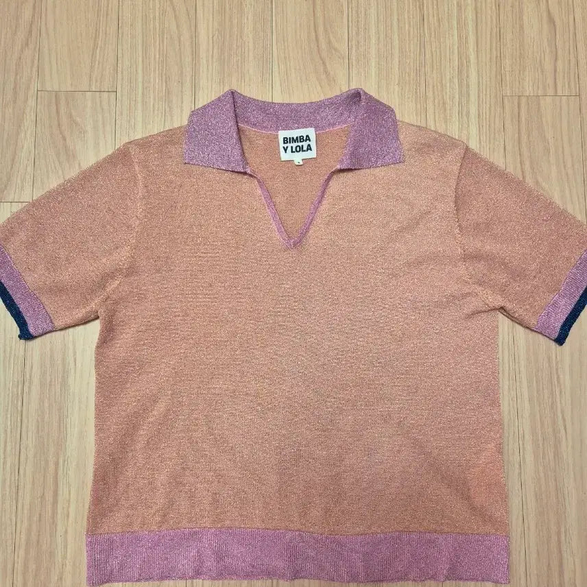 [BUNJANG] Bim bay Lola Color-Blocked Short-Sleeve Knit Top / 빔바이롤라 배색 반팔 니트 듀엘 보브 지컷 온앤온 나이스클랍 쥬크