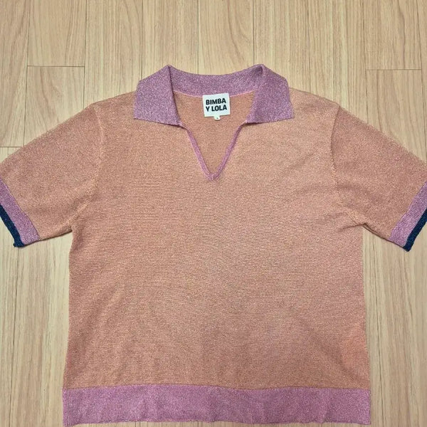[BUNJANG] Bim bay Lola Color-Blocked Short-Sleeve Knit Top / 빔바이롤라 배색 반팔 니트 듀엘 보브 지컷 온앤온 나이스클랍 쥬크