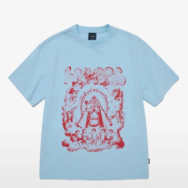 [BUNJANG] Wecanders Angels Blue T-Shirt / 위캔더스 Angels 블루 색상 티셔츠