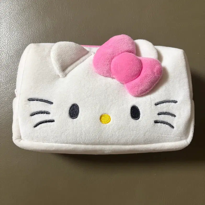 [BUNJANG] Daiso Hello Kitty Face Plush Pouch / 다이소 헬로키티 파우치 (1035681)