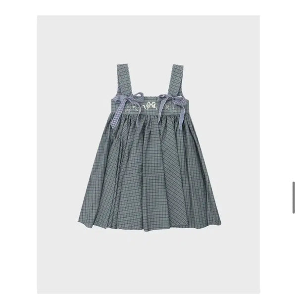[BUNJANG] Freckle Corset Checkered Mini Dress / Freckle 프레클 코르셋 체크 원피스
