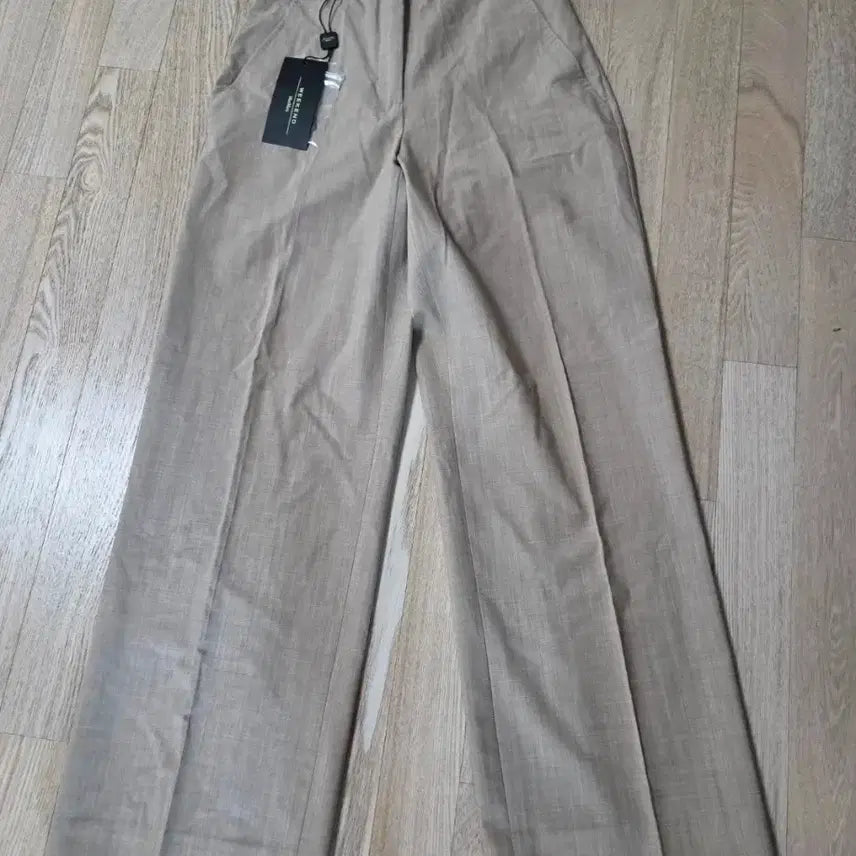 [BUNJANG] Max Mara Beige Virgin Wool Wide-Leg Trousers / 여성 막스마라 베이지 와이드 바지 새제품