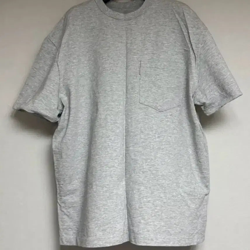 [BUNJANG] Pottery Fine Cotton Comfort Pocket T-Shirt - Mélange Grey / (2)포터리 파인코튼 반팔 컴포트 포캣 티 셔츠 멜란지 그레이