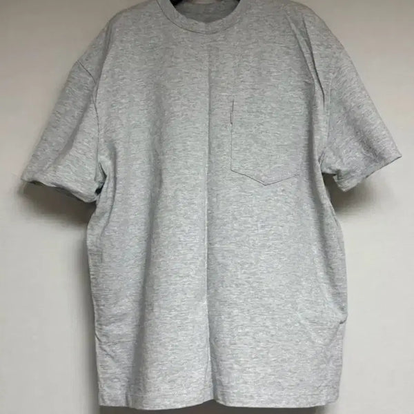 [BUNJANG] Pottery Fine Cotton Comfort Pocket T-Shirt - Mélange Grey / (2)포터리 파인코튼 반팔 컴포트 포캣 티 셔츠 멜란지 그레이