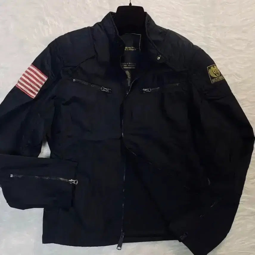 [BUNJANG] Polo Ralph Lauren Denim & Supply Seongjo-gi Biker Jacket / 폴로 데님앤서플라이 / 카페레이서 성조기 바이커 / S