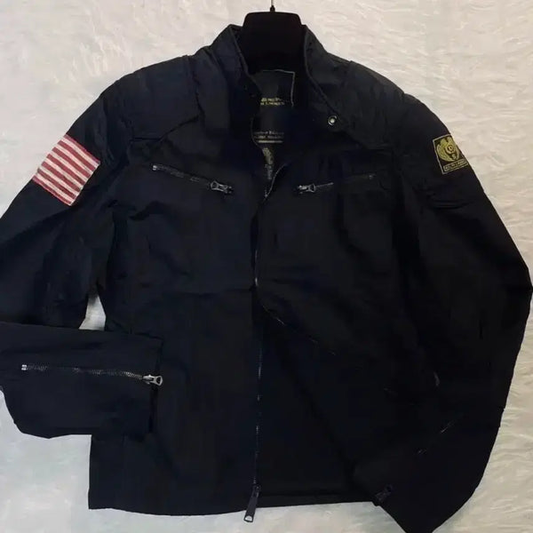 [BUNJANG] Polo Ralph Lauren Denim & Supply Seongjo-gi Biker Jacket / 폴로 데님앤서플라이 / 카페레이서 성조기 바이커 / S