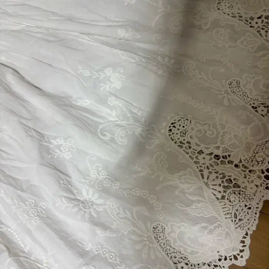 [BUNJANG] Vintage Mori Girl Lace Long Skirt / 빈티지 모리걸 레이스 롱치마