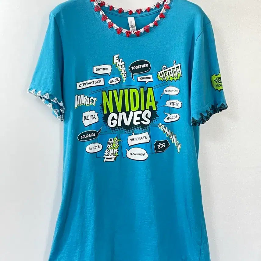 [BUNJANG] NVIDIA Embroidered T-Shirt / [미국빈티지-리폼] 엔비디아 자수 티셔츠