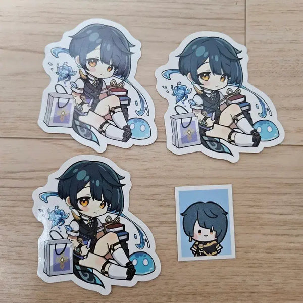 [BUNJANG] Genshin Impact Xingqiu Removable Sticker + Proof Photo Set / 원신 카페 행추 리무버블스티커 + 증명사진