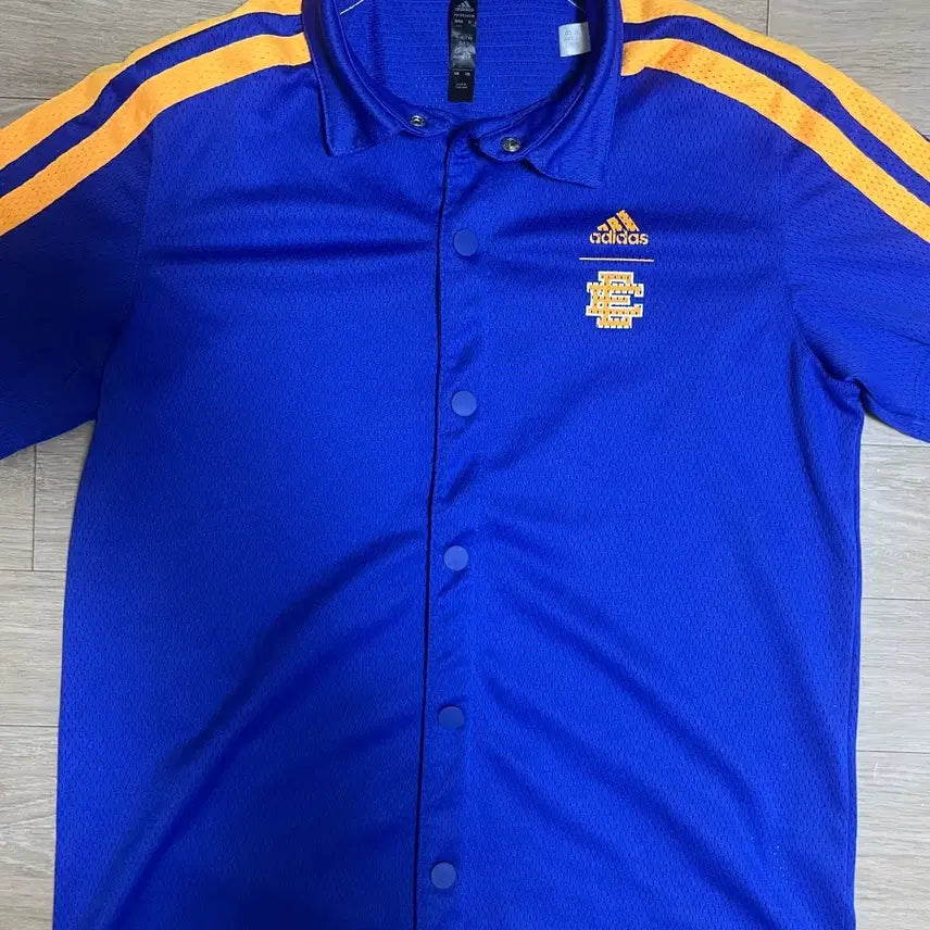 [BUNJANG] Adidas Three-Stripes Sweatshirt Blue/Yellow / 아디다스 삼선 셔츠 블루/옐로우