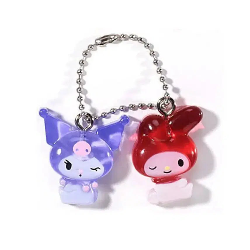 [BUNJANG] Sanrio Nakayoshi Drop Charm Gacha My Melody x Kuromi Keychain / 산리오 나카요시 드롭 참 키링 가챠 마이멜로디 x 쿠로미