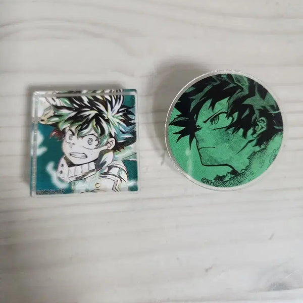 [BUNJANG] My Hero Academia Izuku Midoriya Acrylic Block & Badge Bundle Set / (일괄) 히로아카 나히아 미도리야 이즈쿠 아크릴 블록, 아크릴 뱃지