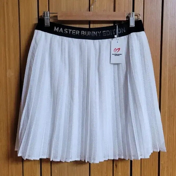 [BUNJANG] Master Bunny Edition Women's White Mesh Pleated Skirt Size 2 / 마스터바니 여성 메쉬 플리츠 밴딩 스커트 2 (새상품)