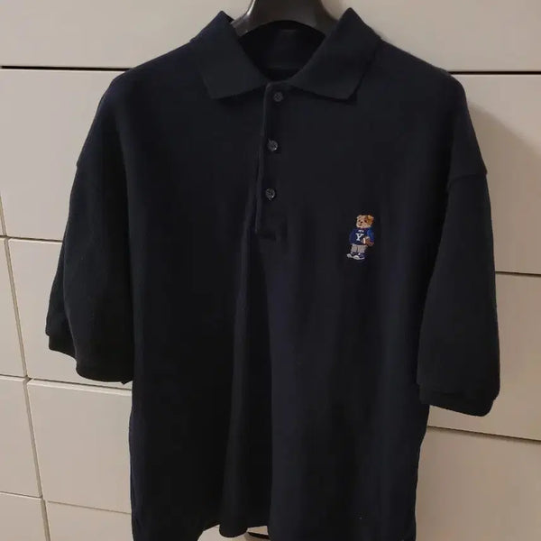 [BUNJANG] YALE Navy Polo Shirt / YALE 네이비 카라티