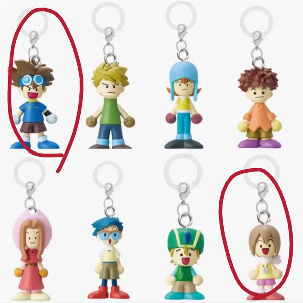 [BUNJANG] Digimon Adventure 2 Wood Carving Figure Set / [판매] 디지몬 어드벤쳐 2  목각인형 메지루시 가챠 태일 나리