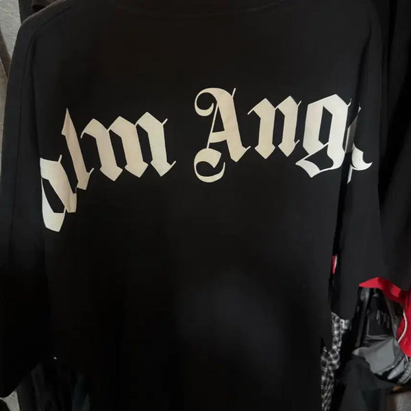 [BUNJANG] Palm Angels Back Logo Short Sleeve T-Shirt Black L / 팜엔젤스(Palm Angels) 백로고 반팔 블랙 L