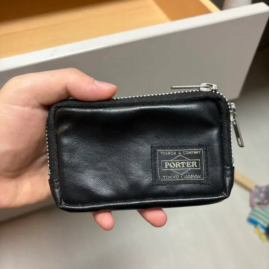 [BUNJANG] Porter Freestyle Multi Coin Case Black / 포터 프리스타일 멀티 코인 케이스 블랙