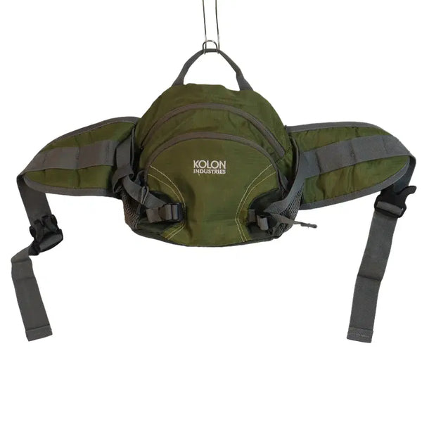 [BUNJANG] KOLON Khaki Outdoor Waist Bag / KOLON 코오롱 허리색 힙색 아웃도어 웨이스트백 카키