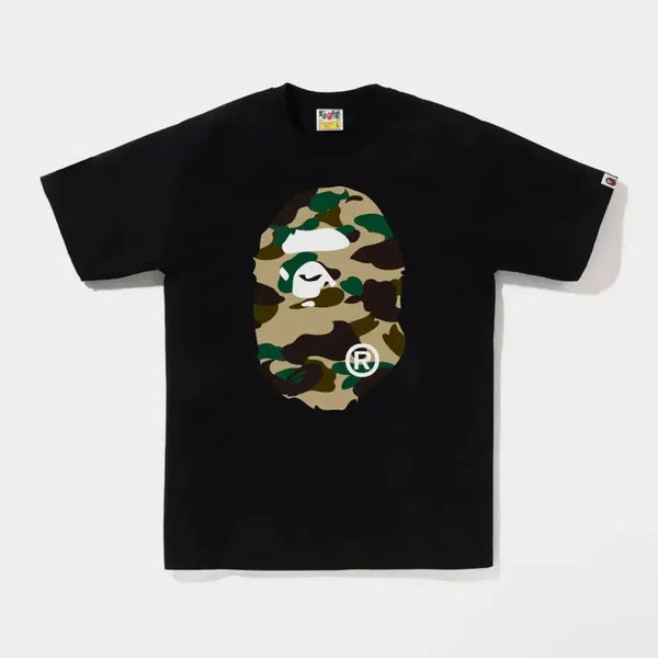 [BUNJANG] BAPE First Camo Big Ape Head T-Shirt Black Yellow / 베이프 퍼스트 카모 빅 에이프 헤드 티셔츠 블랙 옐로우