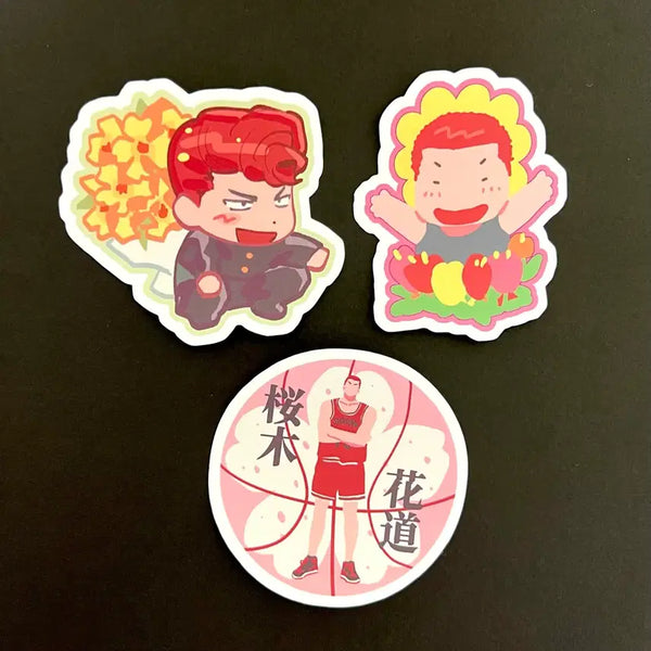 [BUNJANG] Slam Dunk Shohoku Sakuragi Handō Birthday Cafe Sticker Set / 슬램덩크 슬덩 북산 강백호 생일카페 생카 스티커 굿즈 3x3님