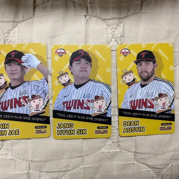 [BUNJANG] LG Twins Maru Shin Min-jae, Jang Hyun-sik, Austin Photocard Bundle Set / 엘지트윈스 마루 포토카드 신민재 장현식 오스틴