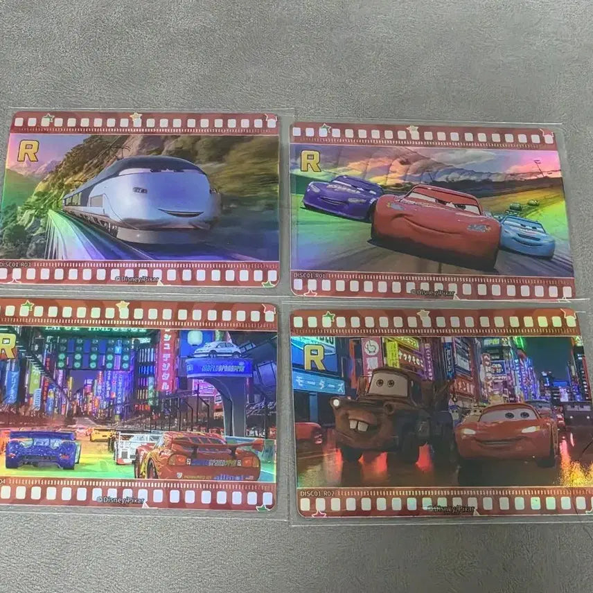 [BUNJANG] Disney Pixar Cars Character Card 4-Piece Set / 카 캐릭터 카드 4장 세트