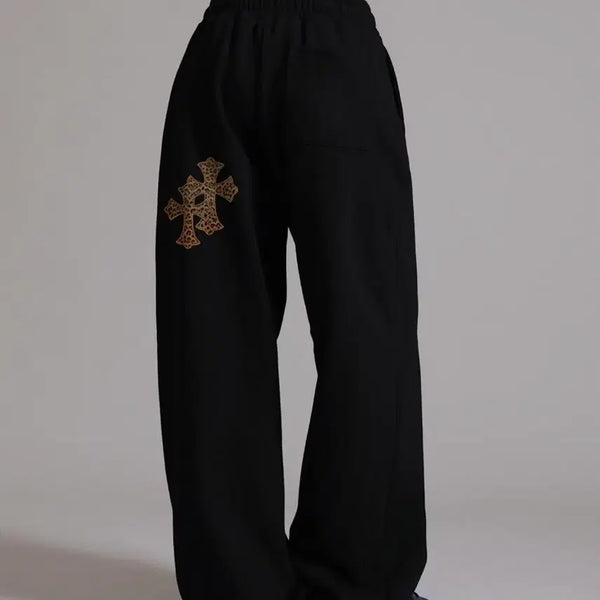 [BUNJANG] Likethemost Leopard Training Pintuck Wide Pants / 라이크더모스트 레오파드 트레이닝 핀턱 와이드 팬츠