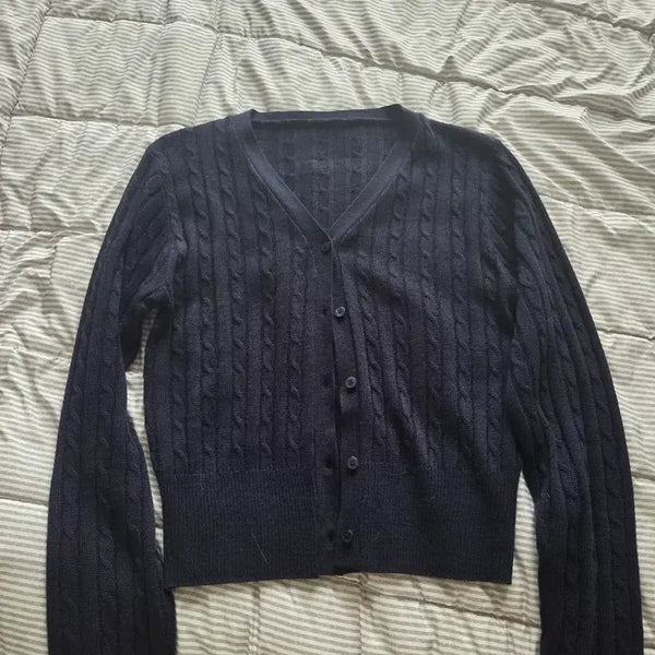 [BUNJANG] Twist Knit Cardigan / 꽈배기 니트 가디건