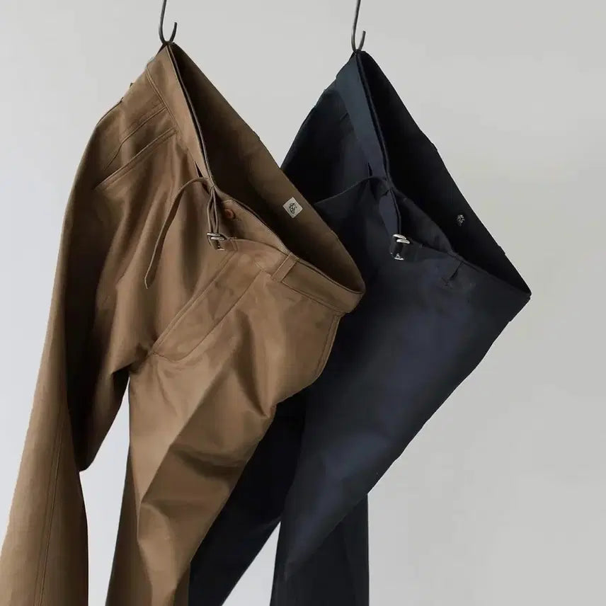 [BUNJANG] Kaptain Sunshine Cabaret Twill Belted Work Pants Khaki / 캡틴선샤인 카바레 트윌 벨티드 워크 팬츠 32 카키