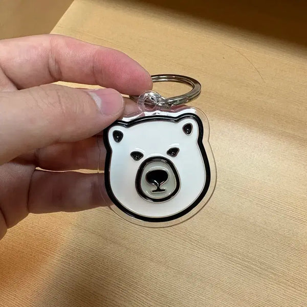 [BUNJANG] Human Made Acrylic Animal Keyring White / 휴먼 메이드 아크릴 애니멀 키링 화이트