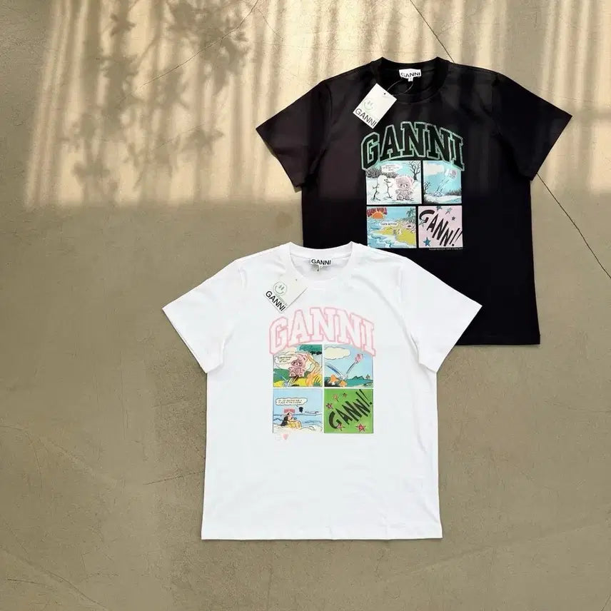 [BUNJANG] GANNI Bear Comic Teddy T-Shirt / 가니 베어 코믹 테디 티셔츠