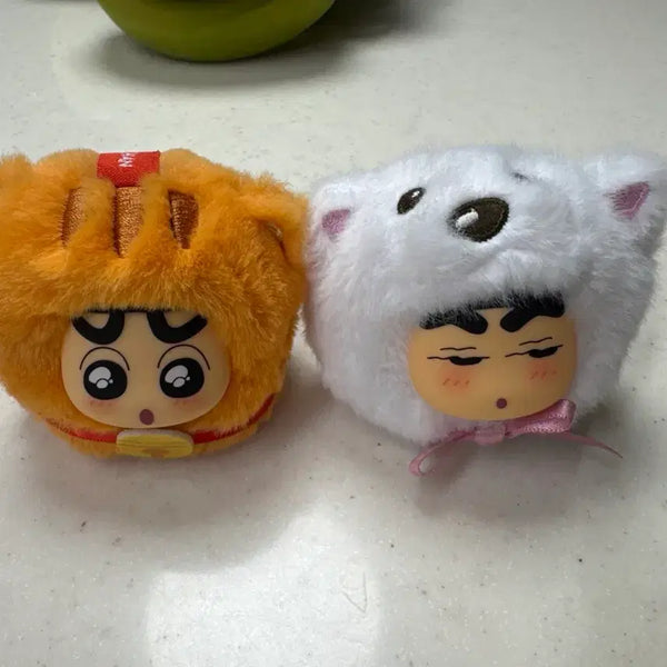 [BUNJANG] Crayon Shin-chan Animal Hat Keychain Set / 짱구 얼굴 동물 키링 새제품 두개