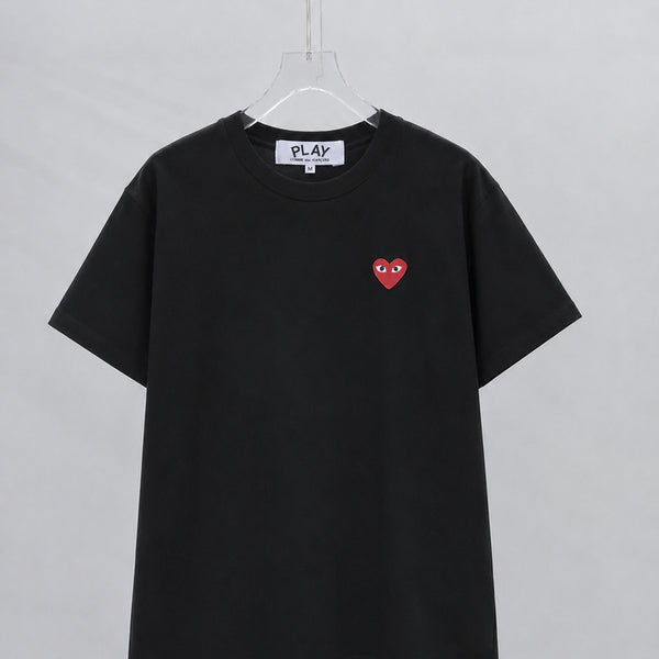 [BUNJANG] Comme des Garçons Black/White Red Emblem T-shirt / [정품/새상품] 꼼데가르송 반팔티 / 블랙 화이트