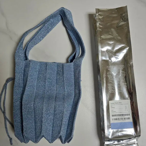 [BUNJANG] Joseph & Stacey Pleats Knit Bag S Fog Blue / (새제품)조셉앤스테이시 플리츠 니트백 S