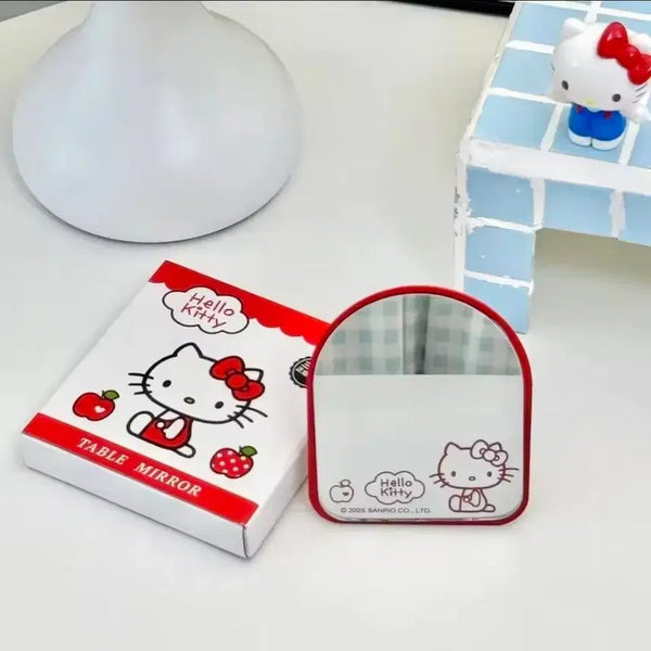 [BUNJANG] Sanrio Hello Kitty Foldable Mini Desk Mirror (Red) / (바로배송) 수입 정품 산리오 레드 헬로키티 접이식 미니 탁상용 거울