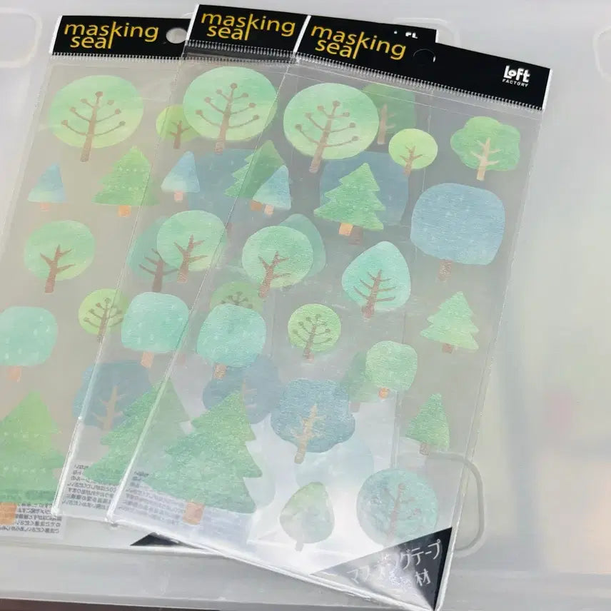 [BUNJANG] Loft Limited Mind Wave Masking Wood Seal Sticker / 로프트한정마인드웨이브마스킹나무씰스티커