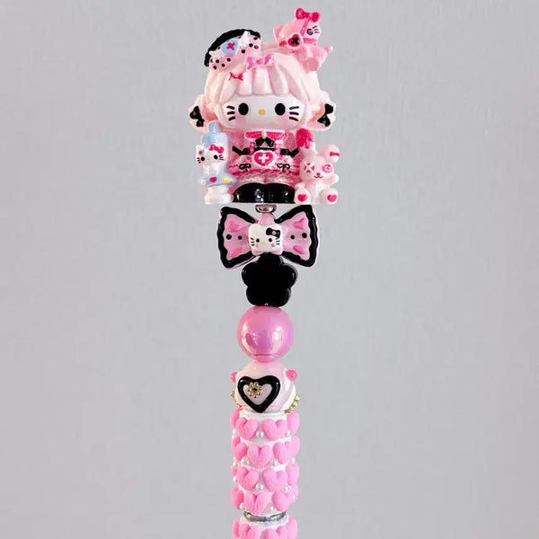 [BUNJANG] Handmade Nurse Kitty Figure Ballpoint Pen / 간호사 키티피규어 볼펜 수제볼펜  키티가챠 키티비즈 키티파츠